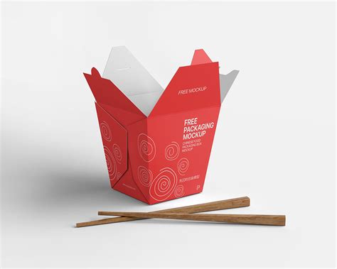 Chinese Takeout Box Template Design