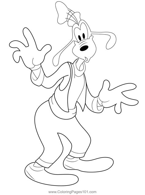 Choosing the right Goofy coloring page