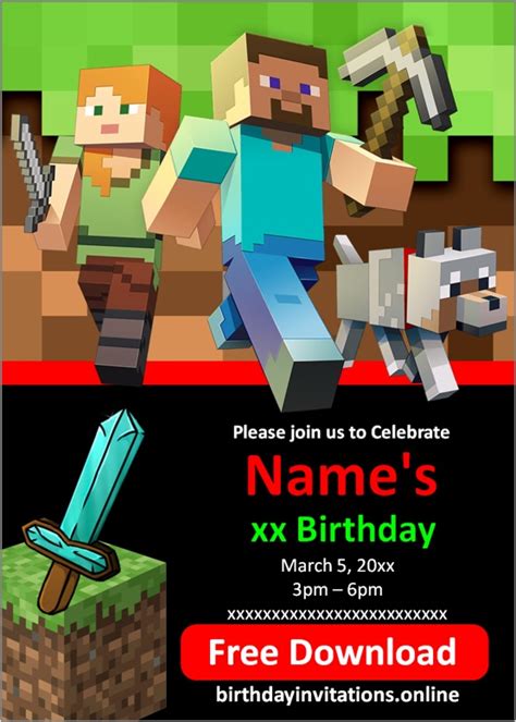 Choosing the Right Minecraft Invitation Template