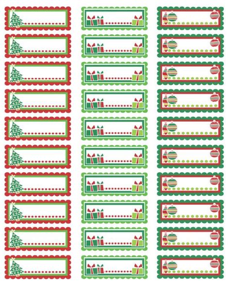 Christmas Address Labels Template Design 2