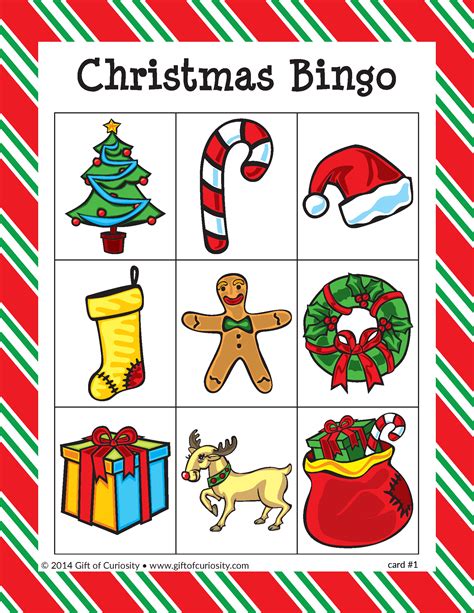 Christmas Bingo Games for Kids