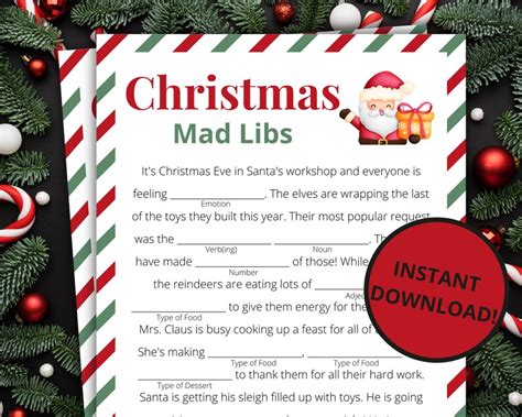 Christmas Mad Libs Printable 2