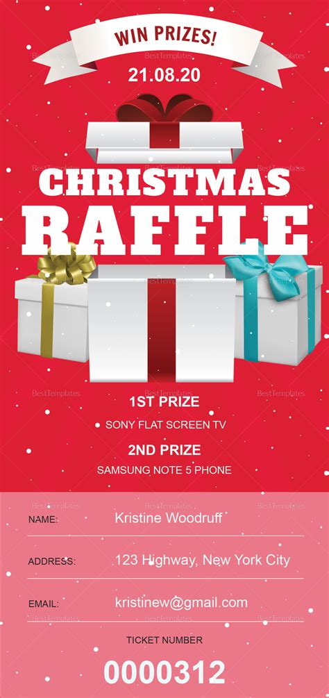 Christmas Raffle Email Template