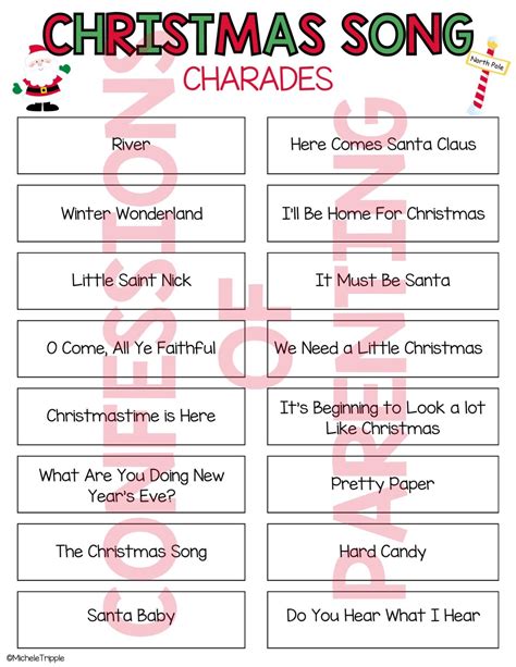 Benefits of Christmas Song Charades Image