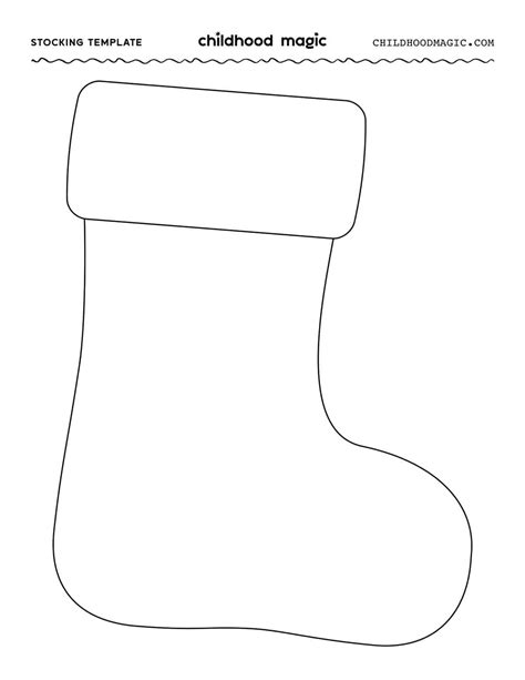 Christmas Stocking Printable Template 1