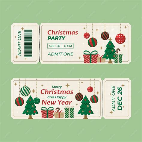 Christmas Ticket Template 4