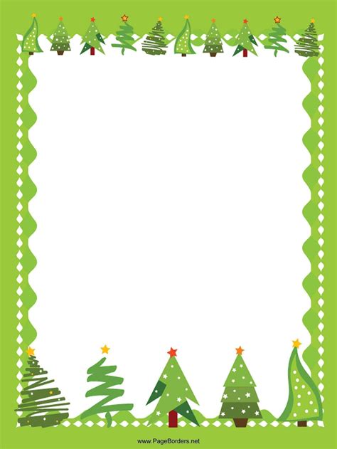 Christmas Tree Clipart Borders Printable