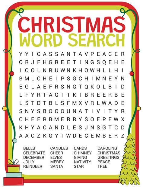 Christmas Word Search Image