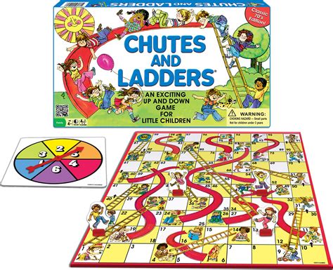 Classic Chutes and Ladders board