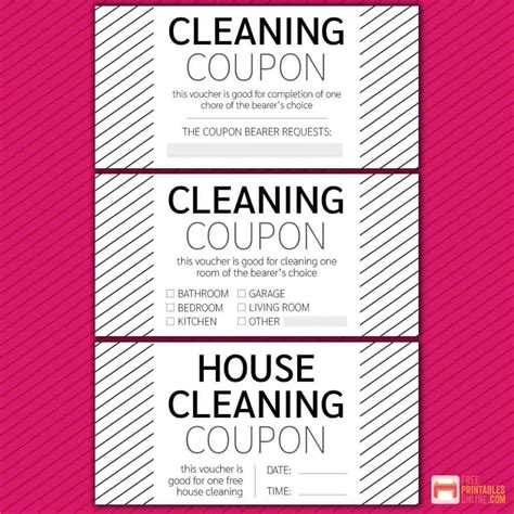 Description of Cleaning Coupons