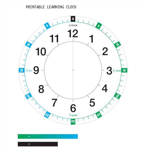 Clock Template for Learning Disabilities