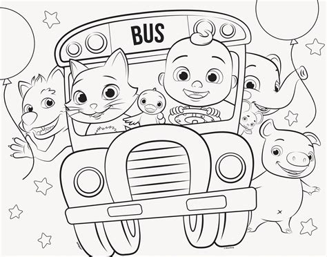 Cocomelon Characters Coloring Pages