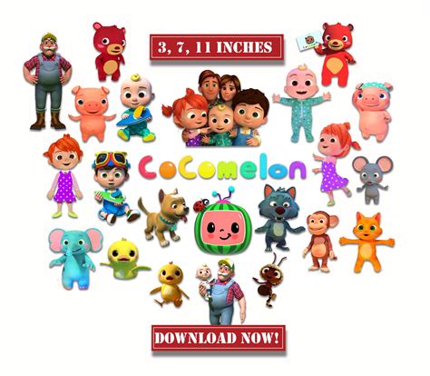 Types of Cocomelon Printable Characters