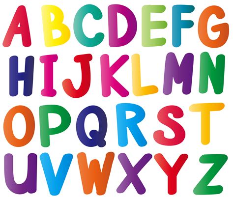 Colorful Alphabet Letters