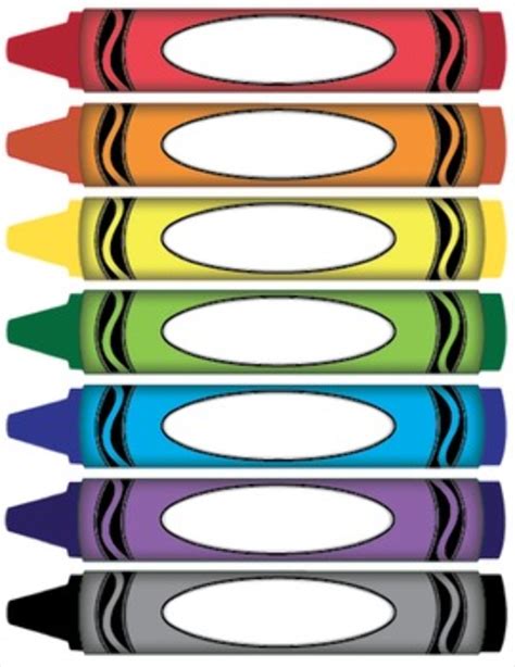 Colorful Crayon Label Printables