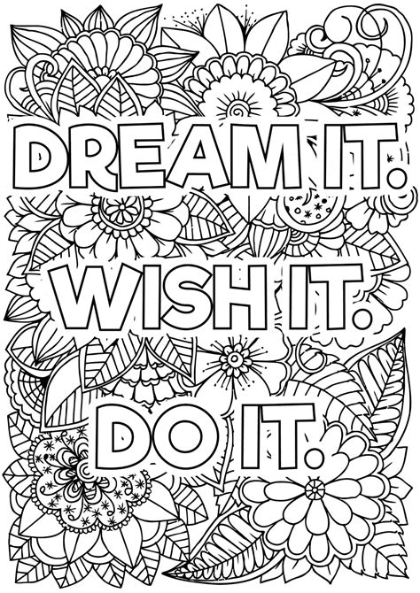 Coloring Pages For Adults Inspirational Quotes