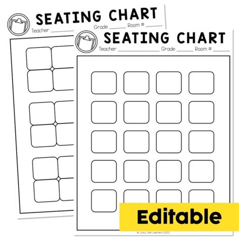 Common Mistakes to Avoid When Using Editable Seating Chart Templates