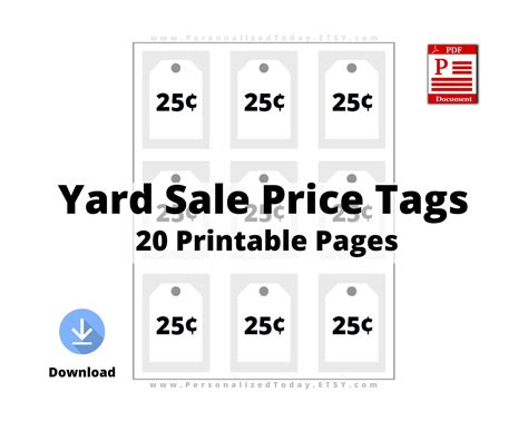 Common Mistakes to Avoid When Using Printable Yard Sale Price Tags