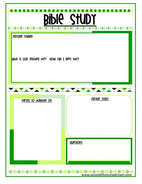 Community Bible Study Template