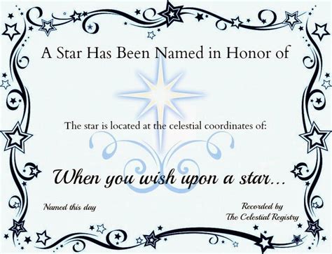 Components Of A Name A Star Certificate