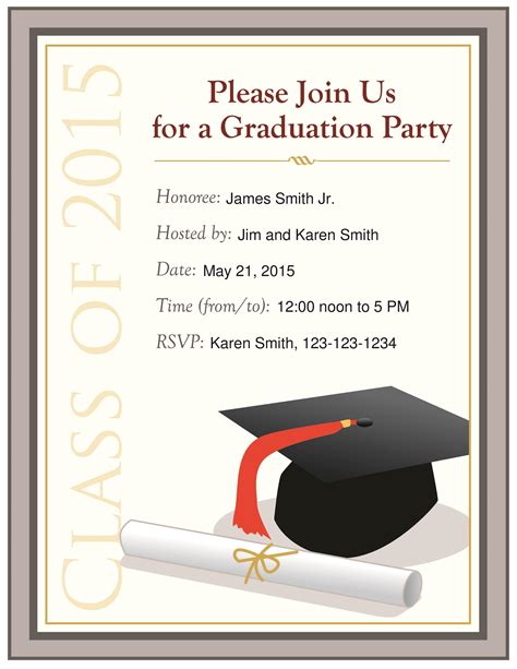 Conclusion Printable Graduation Announcements