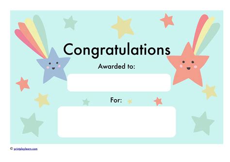 Types of Congratulations Certificates