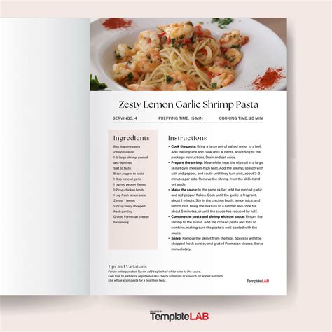 Cookbook Template Tips