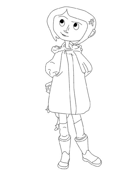 Coraline Coloring Template