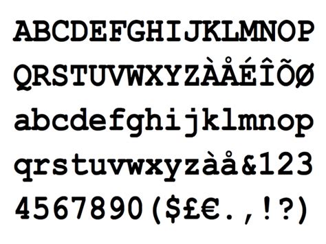 Courier Font Styles