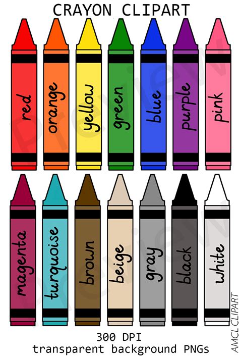 Crayon Label Printables for Teaching