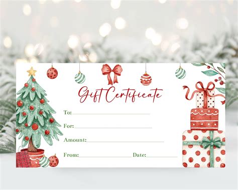 Create Christmas Gift Certificate