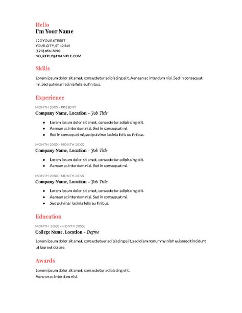 Create Effective Resume