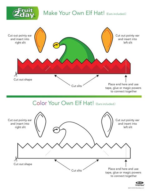 Create Elf Hat Template Print