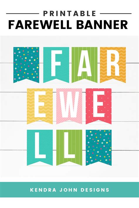 Create Farewell Banner Printable Template