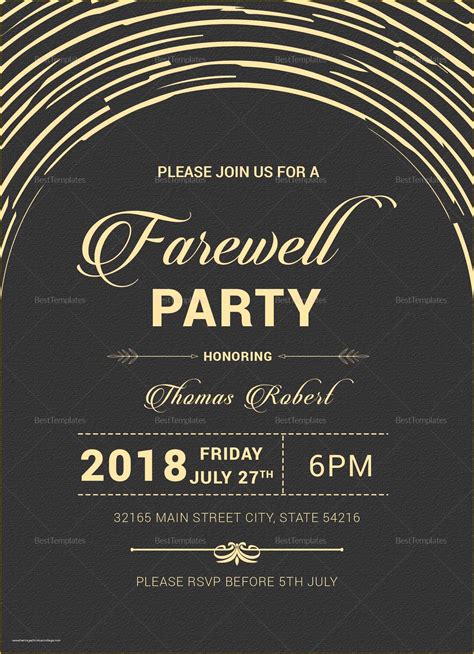 Create Farewell Invitation