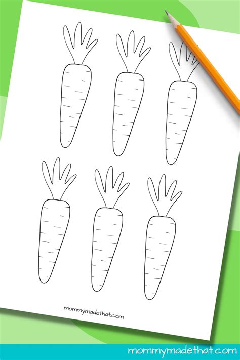 Create Free Carrot Template Printable