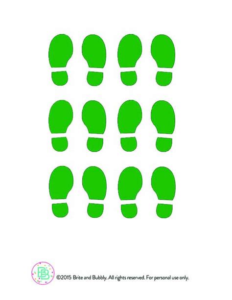 Create Leprechaun Footprint Printable Template