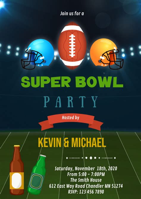 Steps to Create a Super Bowl Party Invite Template