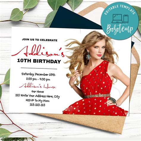 Create Taylor Swift Invitation