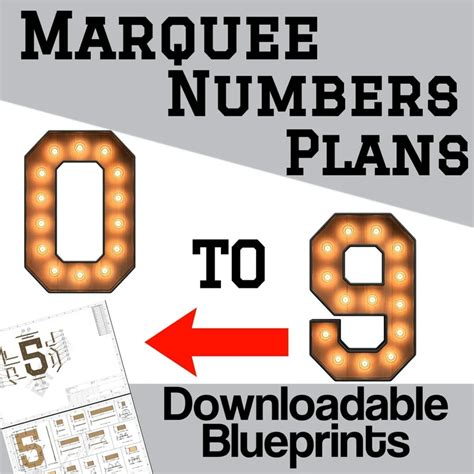 Create Your Own DIY Marquee Numbers Template