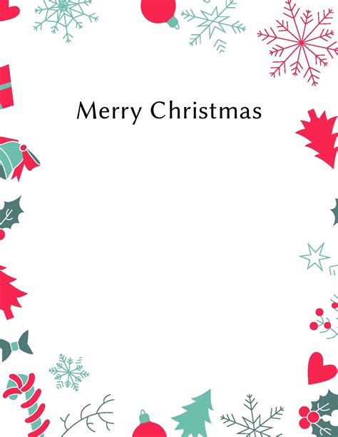 Creating Merry Christmas Letters Printable Template