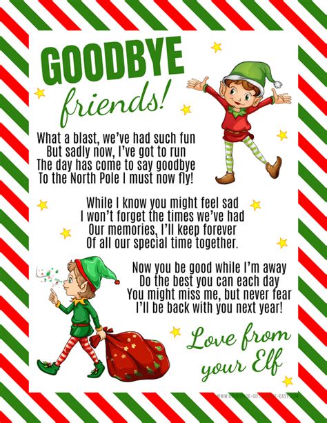 Tips for Creating Elf Goodbye Letter Printable