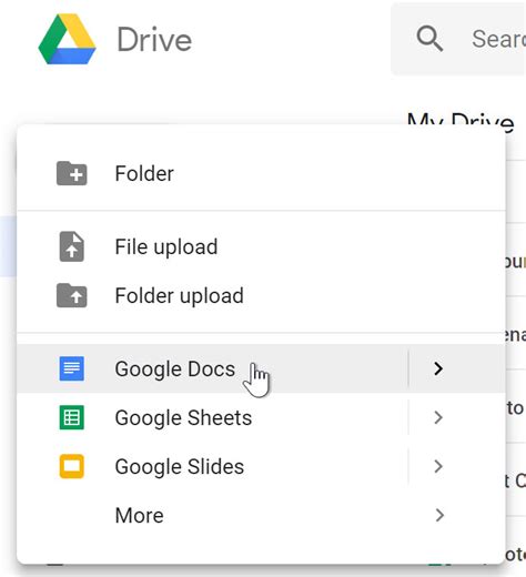 Steps to Create a Google Docs Menu