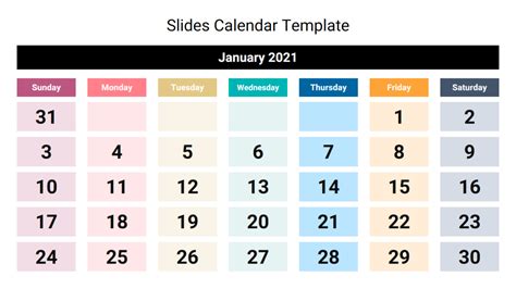 Creating Google Slides Calendar Template