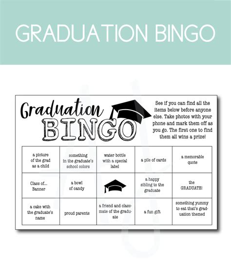 Creating Graduation Bingo Printables