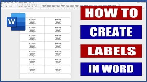 Creating a 4x2 Label Template in Word