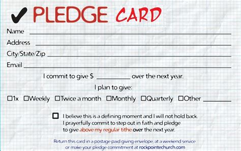 Creating a Pledge Card Template from Scratch