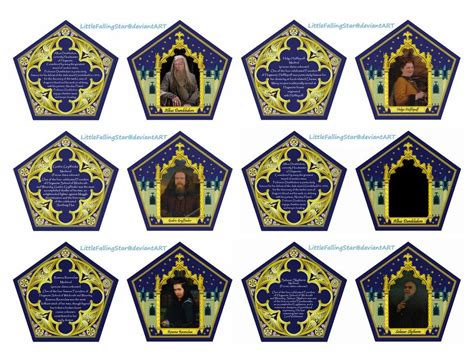 Creating Your Own Chocolate Frog Cards Printable