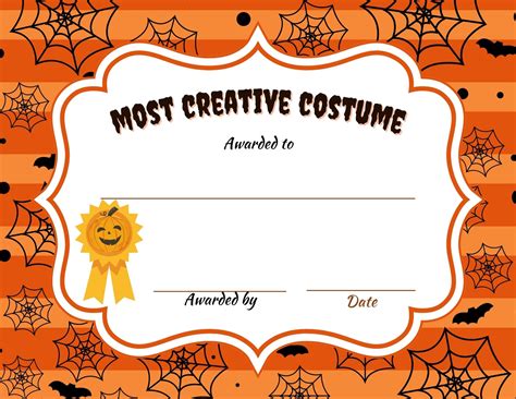 Creating Your Own Halloween Costume Contest Certificate Templates