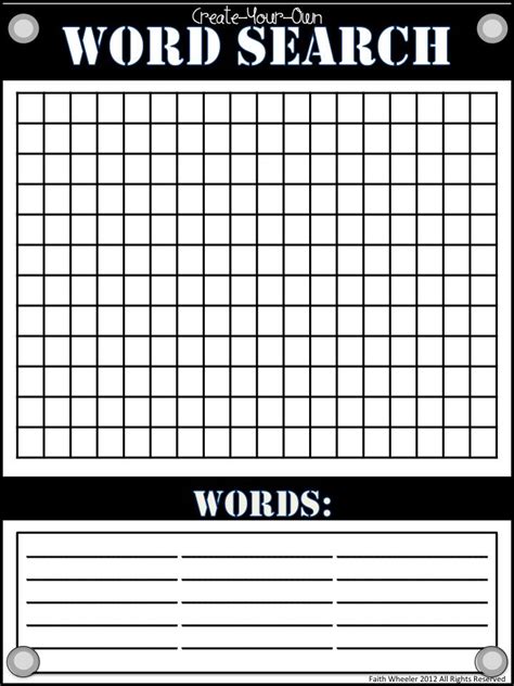 Creating Your Own Word Search